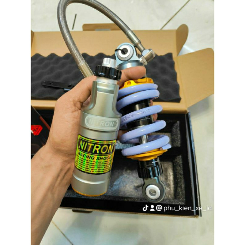 🔥HOT 2023🔥 Phuộc Nitron ATR bình dầu bạc gắn Exciter 2010-2023 Winner X V1 V3 Raider Satria MSX Sport