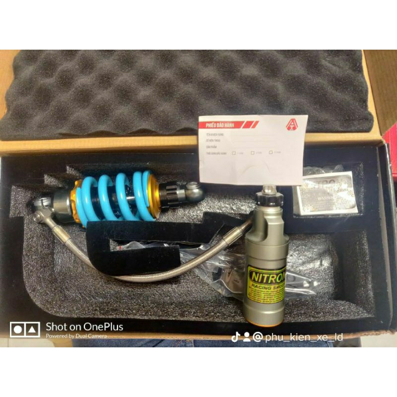 🔥HOT 2023🔥 Phuộc Nitron ATR bình dầu bạc gắn Exciter 2010-2023 Winner X V1 V3 Raider Satria MSX Sport