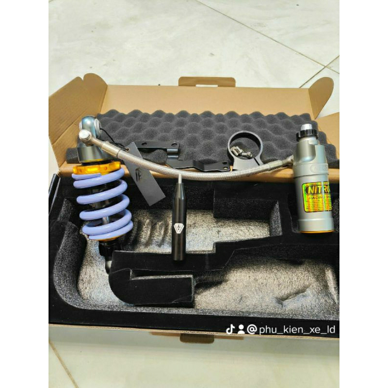 🔥HOT 2023🔥 Phuộc Nitron ATR bình dầu bạc gắn Exciter 2010-2023 Winner X V1 V3 Raider Satria MSX Sport