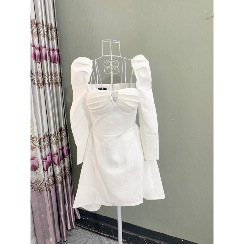 Váy đầm trắng buổi tiệc sexy có đệm ngực