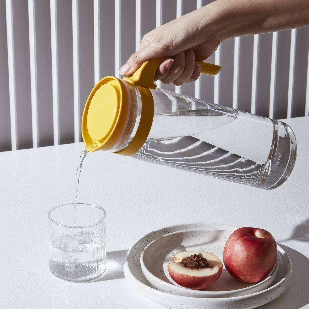 Bình Nước Thủy Tinh Nhập Khẩu Thái Lan Cao Cấp Ocean Terra 1390ml, Bình Nước Trong Suổt Năp Nhựa Nhiều Màu - 34901
