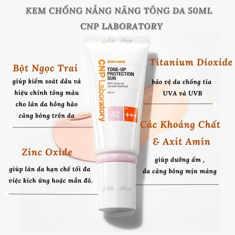 Kem chống nắng nâng tone kiềm dầu CNP Laboratory Tone-Up Protection Sun SPF42/PA+++