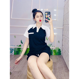 Đồ bộ nữ bộ đồ đùi thun gân bigsize