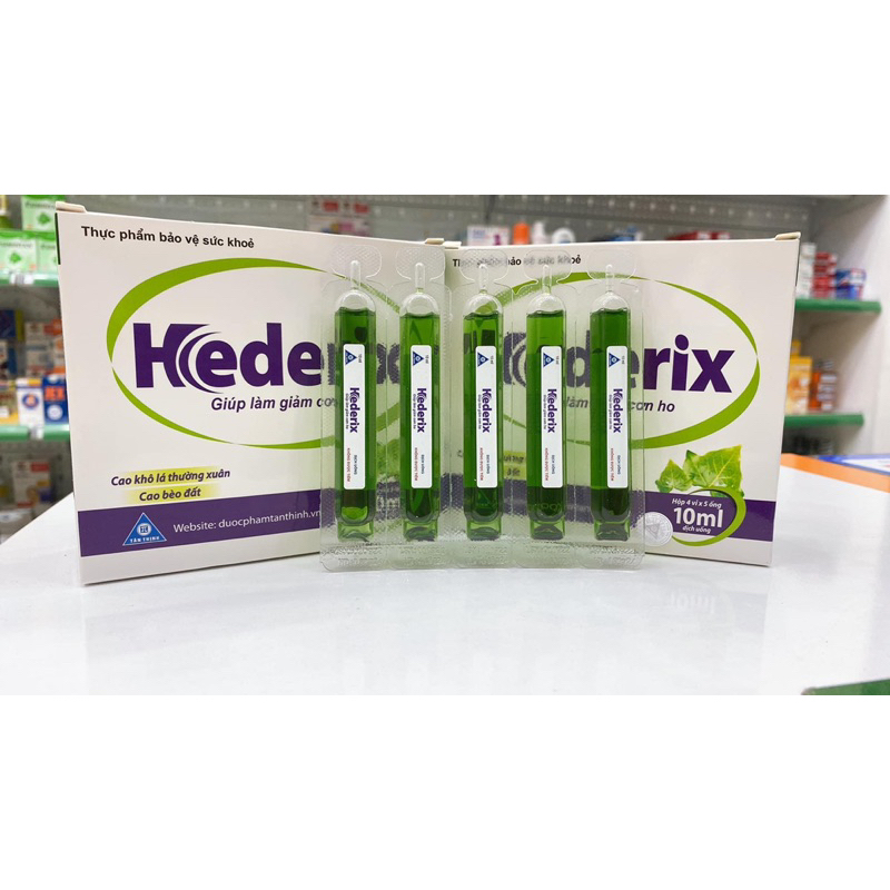 Siro ho HEDERIX hộp 20 ống date mới