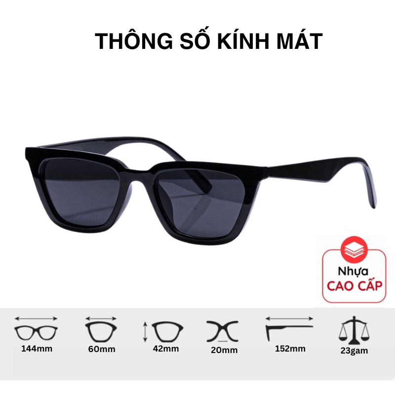 Kính mát nữ mắt mèo thời trang phong cách JENNIE