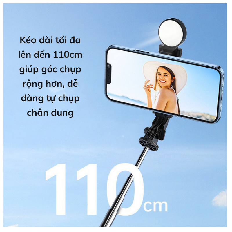 Gậy Chụp Ảnh 3 Chân Nami Kết Nối Bluetooth Kèm Đèn Led