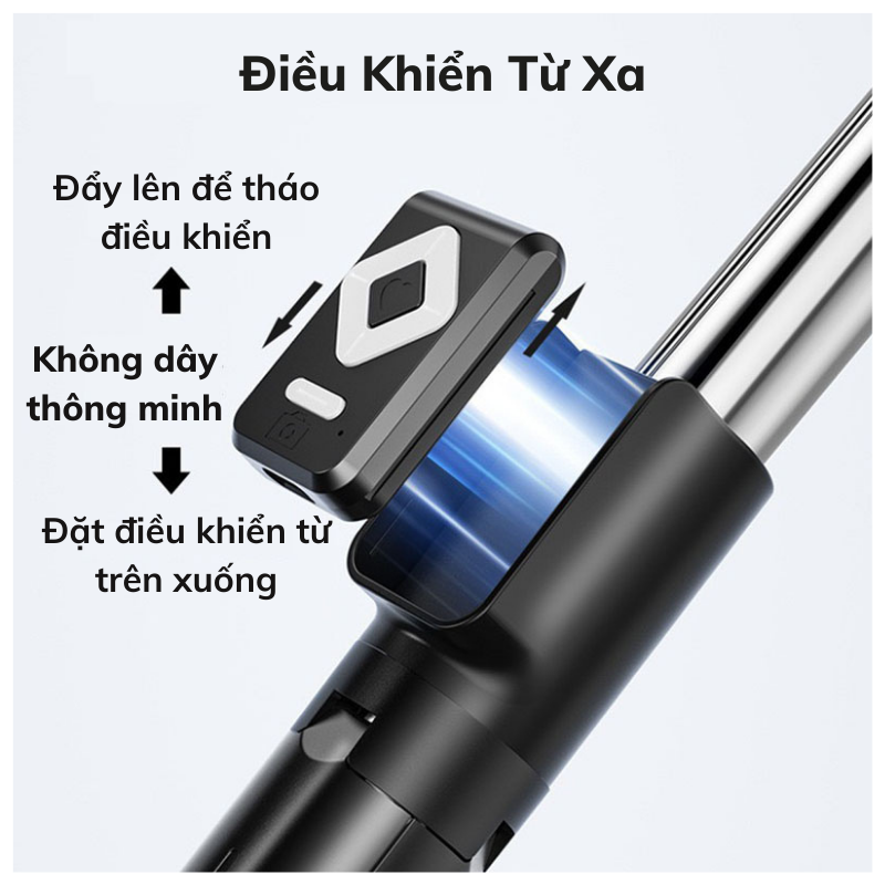Gậy Chụp Ảnh 3 Chân Nami Kết Nối Bluetooth Kèm Đèn Led