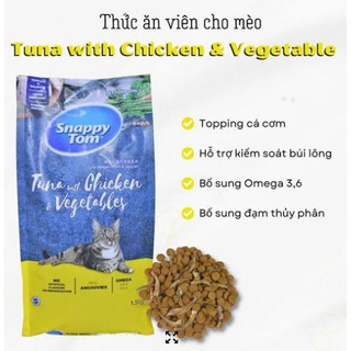 Hạt Snappy Tom mix cá cơm - Hạt cho mèo túi 1,5kg