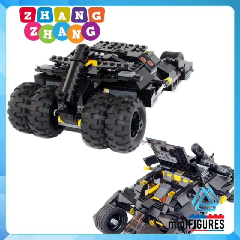 Đồ chơi Xếp hình xe The Tumbler Batmobile người dơi Joker Batman Begins 325 mảnh ghép Minifigures Jisi 7105