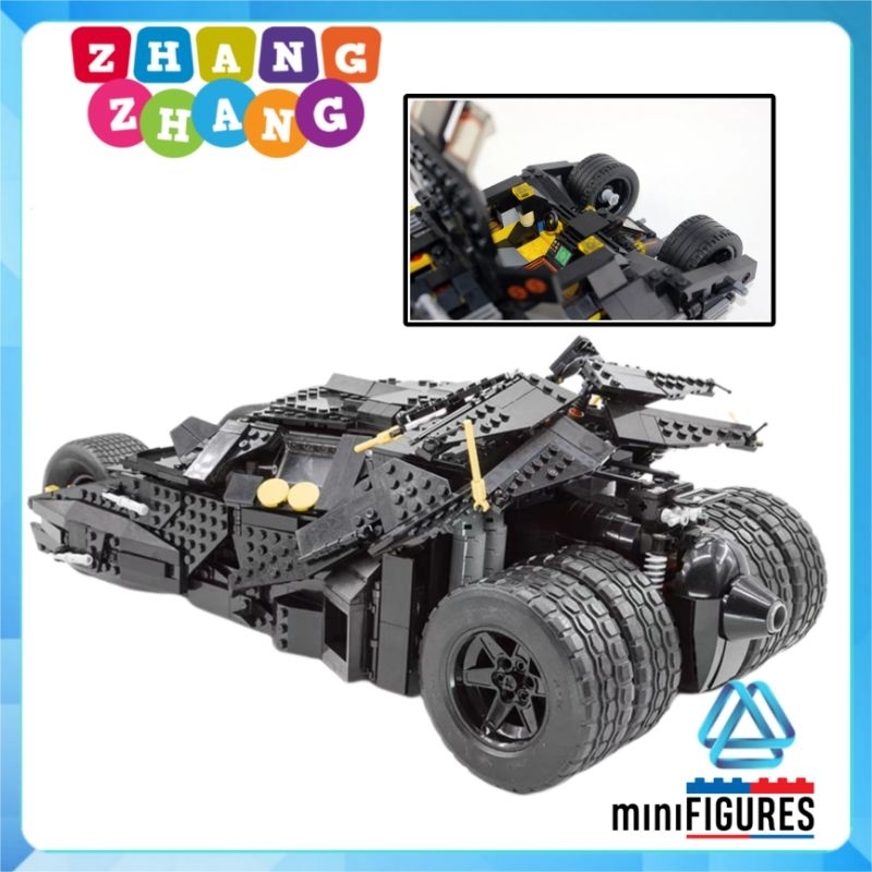 Đồ chơi Xếp hình xe The Tumbler Batmobile người dơi Joker Batman Begins 325 mảnh ghép Minifigures Jisi 7105