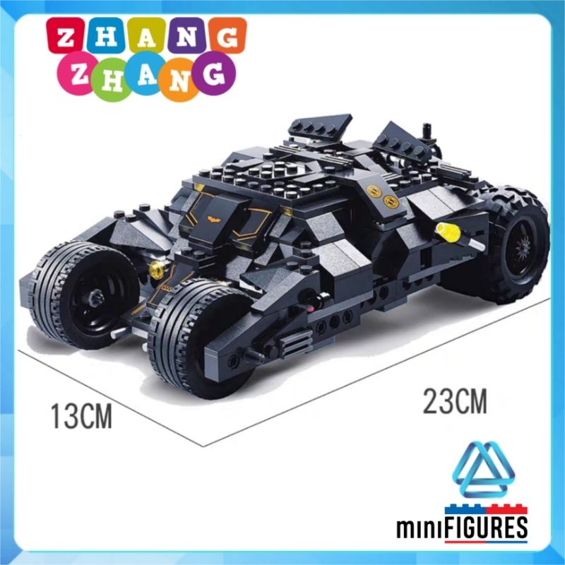 Đồ chơi Xếp hình xe The Tumbler Batmobile người dơi Joker Batman Begins 325 mảnh ghép Minifigures Jisi 7105