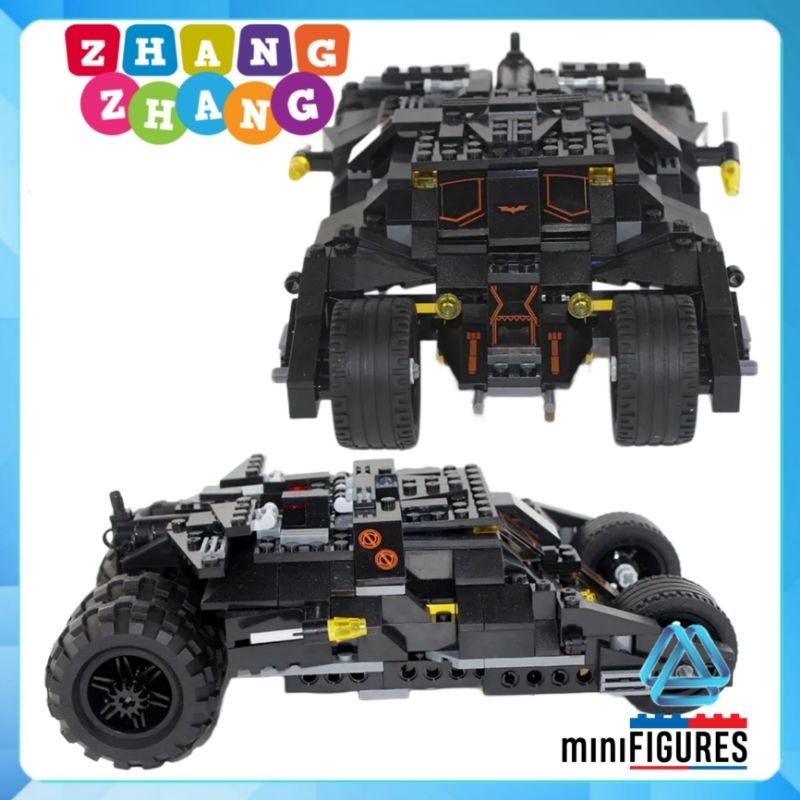 Đồ chơi Xếp hình xe The Tumbler Batmobile người dơi Joker Batman Begins 325 mảnh ghép Minifigures Jisi 7105