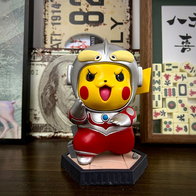 Mô Hình Nhân Vật Pikachu Cosplay Siêu Nhân Điện Quang Ultraman | DC30 | Mô Hình Pikachu Thi Triển Sức Mạnh Cực Dễ Thương