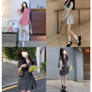 Đầm sơ mi 3 màu. dáng ôm phong cách thời trang hè cho các chị em