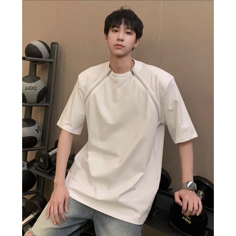 Áo Thun phối 2 zip Unisex