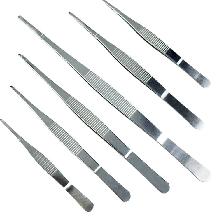 Nhíp gắp y tế bằng thép không gỉ đầu tròn có răng