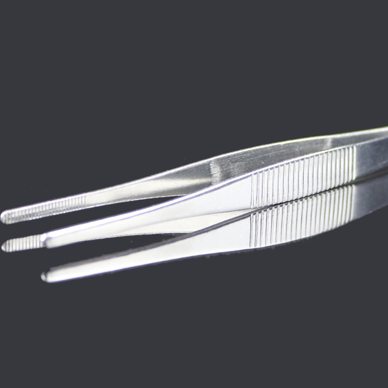 Nhíp gắp y tế bằng thép không gỉ đầu tròn có răng