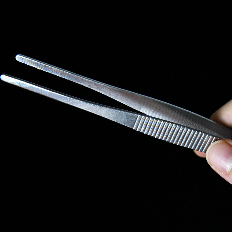 Nhíp gắp y tế bằng thép không gỉ đầu tròn có răng