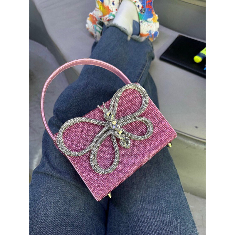 TÚI ĐÍNH ĐÁ NƠ QUAI XÁCH sz 16