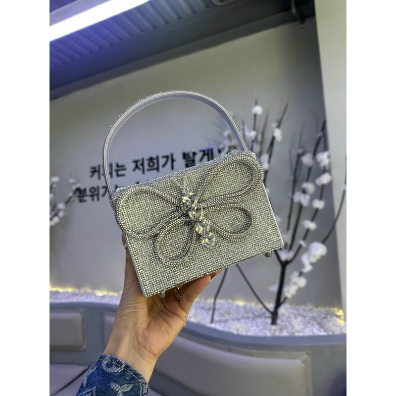 TÚI ĐÍNH ĐÁ NƠ QUAI XÁCH sz 16