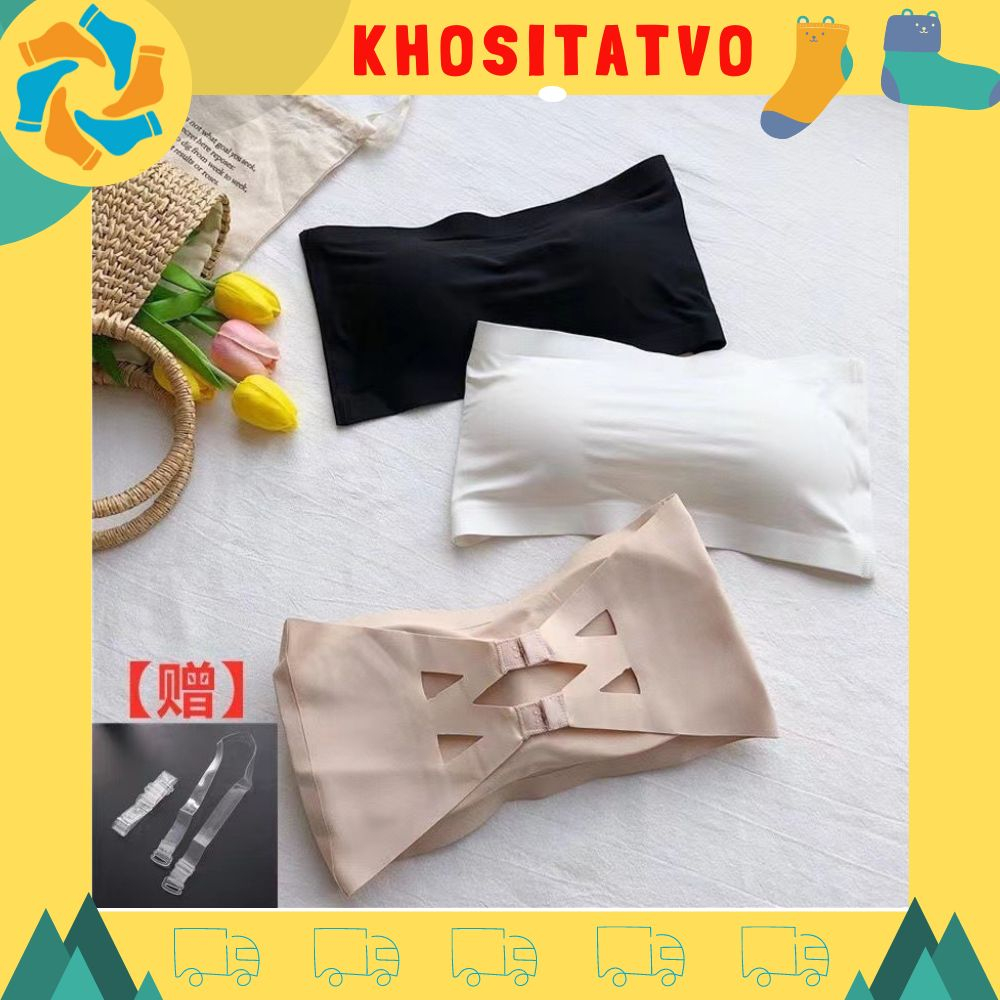 ÁO BRA QUÂY cài sau có đệm ngực, chất vải su lụa băng siêu mát, không dây, mềm mại, quyến rũ cho nữ - KHOSITATVO