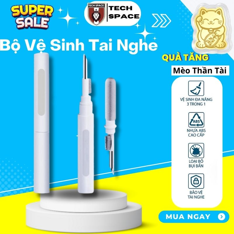 Bộ Dụng Cụ Vệ Sinh Tai Nghe Bluetooth Airpods Pro 3 2 1 Xiaomi Airdots 3Pro Chuyên Dụng