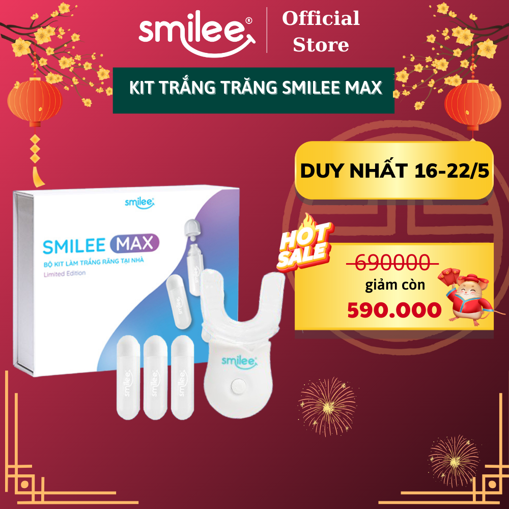 Bộ Kit tẩy trắng răng Smilee Max sử dụng tại nhà - Hàng chính hãng