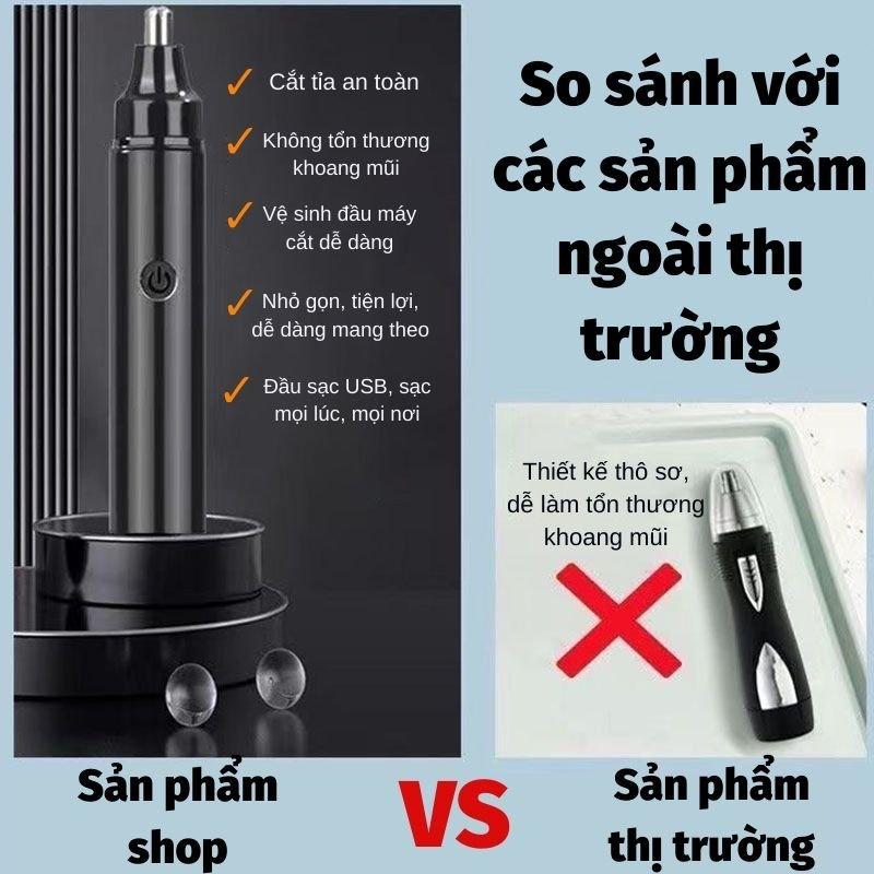Máy Cắt Lông Mũi, Máy Tỉa Lông Mũi Đa Năng, Chống Nước Cao Cấp - HOUSESHOP68