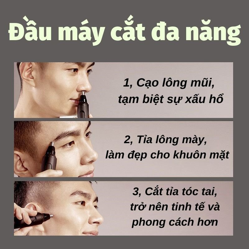 Máy Cắt Lông Mũi, Máy Tỉa Lông Mũi Đa Năng, Chống Nước Cao Cấp - HOUSESHOP68