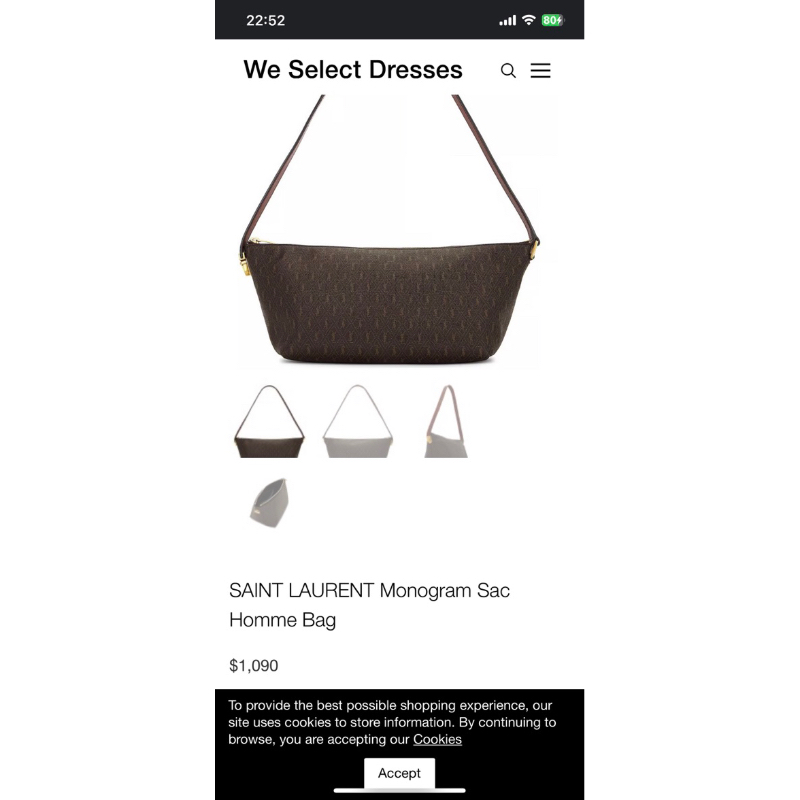 •Túi đeo vai to Y.S.L Monogram Sac Homme Bag-  da dập logo bao auth • Vui lòng tham khảo mô tả kỹ ạ•