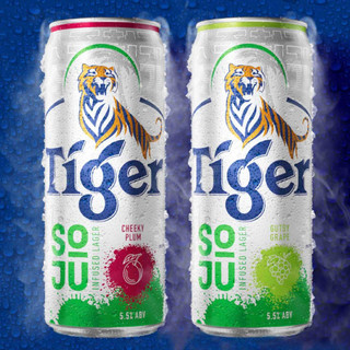 Tiger beer soju wonder melon & cheeky plum - mận & dưa lưới lon 330ml