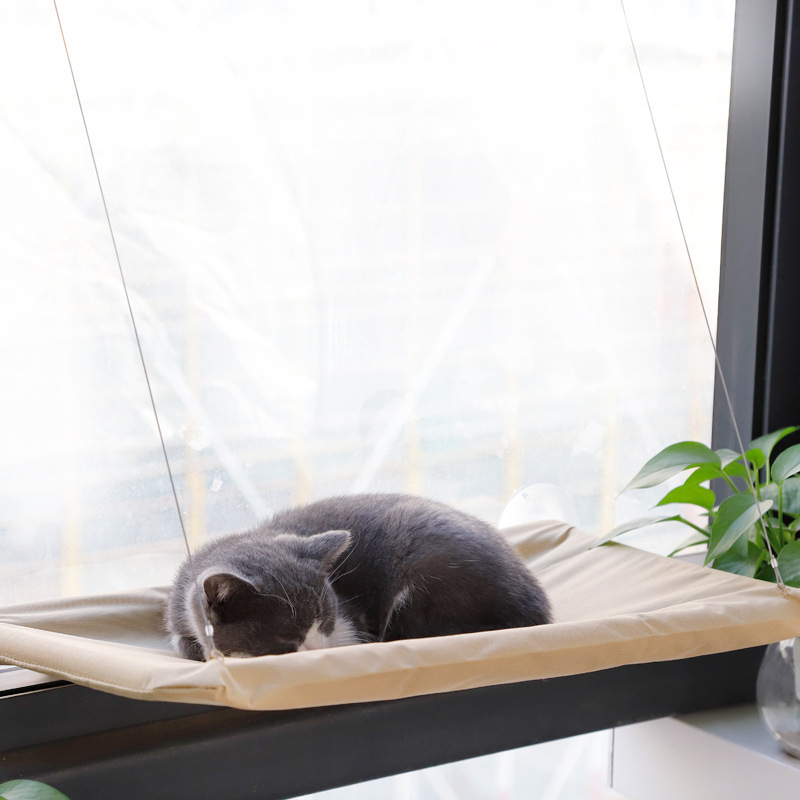 Võng Treo Tường Gắn Cửa Kính Cho Mèo - Chắc Chắn Tháo Lắp Dễ Dàng - Cho Mèo Nằm Chơi Phơi Nắng