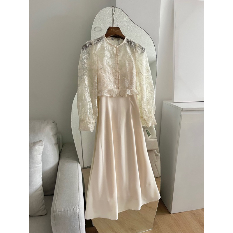 Set váy áo DAISY dress thêu hoa nhí