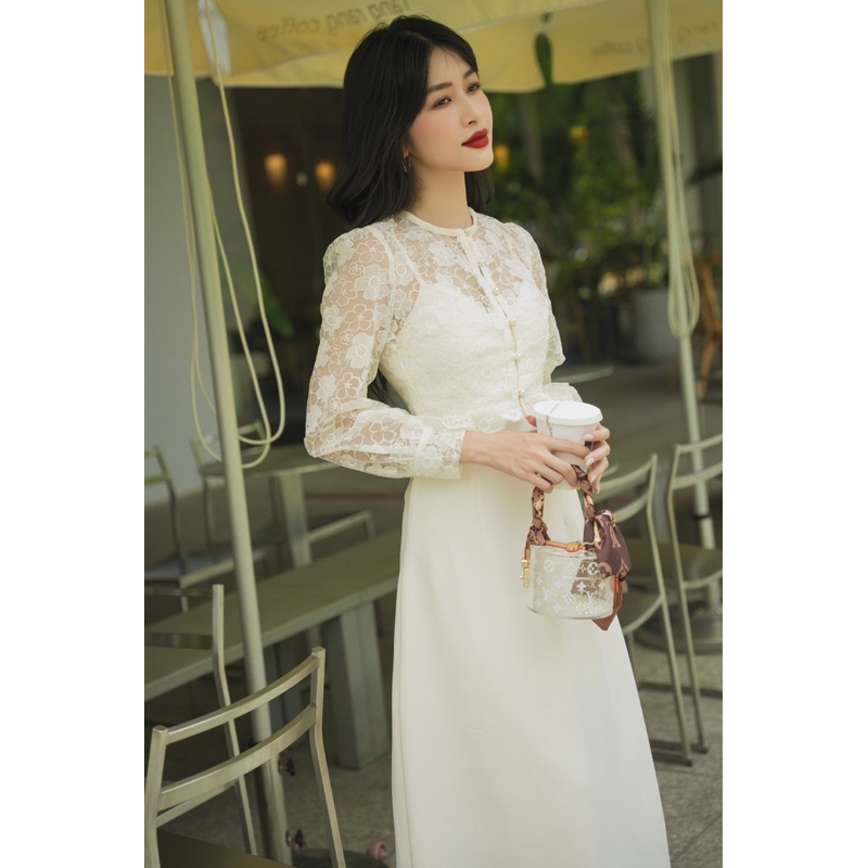 Set váy áo DAISY dress thêu hoa nhí