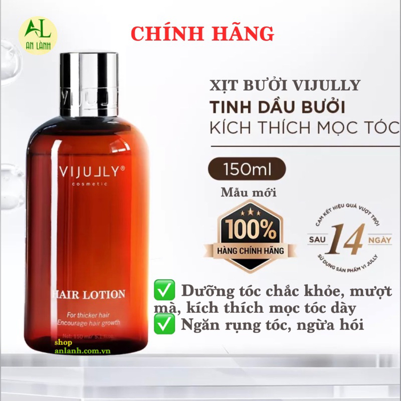 Xịt bưởi Vijully tinh dầu bưởi mọc tóc Chính Hãng - Kích Mọc Tóc - Dưỡng Tóc Dài Nhanh