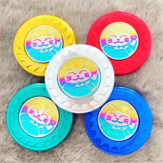 Chụp nắp xăng nhôm cnc kèm logo mèo thần tài may mắn cho các dòng xe