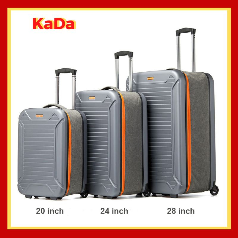 Vali Du Lịch Size 20, Size 24, Size 28, Valy Kéo Gấp Gọn Siêu Mỏng Còn 7cm - Bảo Hành 12 tháng