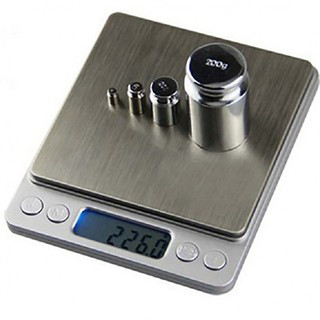 Cân tiểu ly điện tử platform 3kg , cân điện tử mini inox i-2000