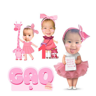 Combo 3 hình 25cm | Chibi trang trí sinh nhật cho bé