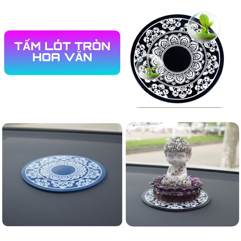 Tấm Lót Dán Silicon Chống Trượt Trên Ô Tô ,Chất Liệu Mềm Dẻo, lót tượng lót đồ trang trí taplo ô tô xe hơi