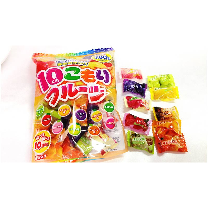 Kẹo Ribon Fruits Candy vị trái cây tổng hợp gói 120gr