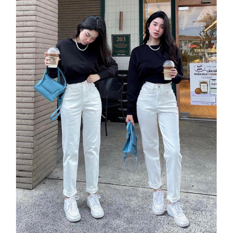 Quần momjeans trơn ZR