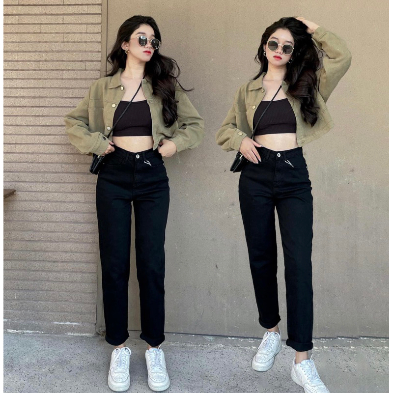 Quần momjeans trơn ZR