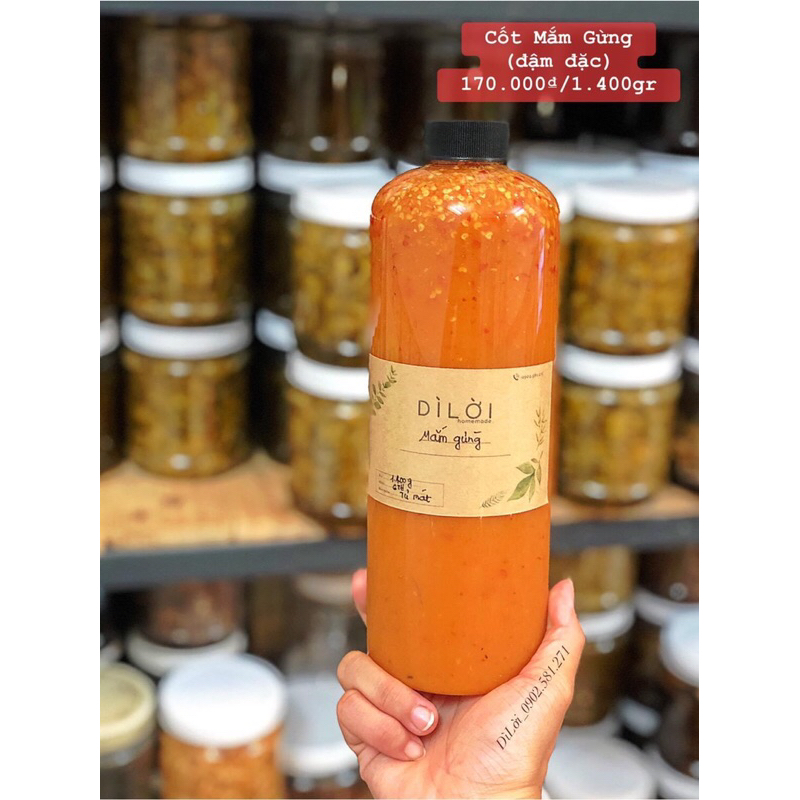 SỐT MẮM GỪNG (CHẤM ỐC 🐚) _ CHAI 1.400gr