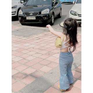 ÁO CROPTOP HỞ LƯNG ĐAN DÂY CHO BÉ