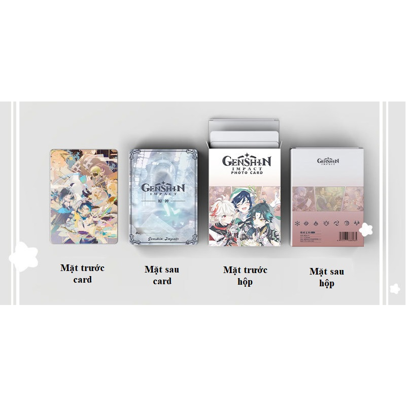 Xiao / Genshin Impact | Hộp thẻ card laser 50 tấm