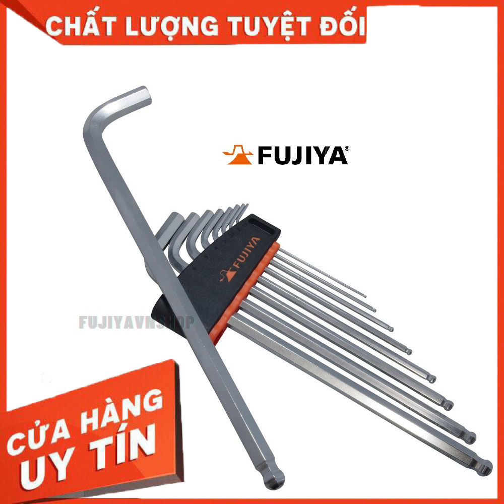 Bộ cờ lê lục giác có đầu bi (dài) FUJIYA LB330-9S, FBW-900S Nhật Bản