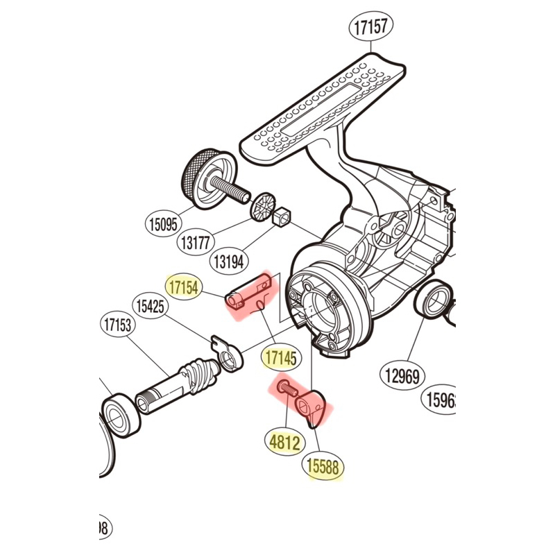 Anti-reverse Lever, Cam, Spring For SHIMANO Spinning Reel