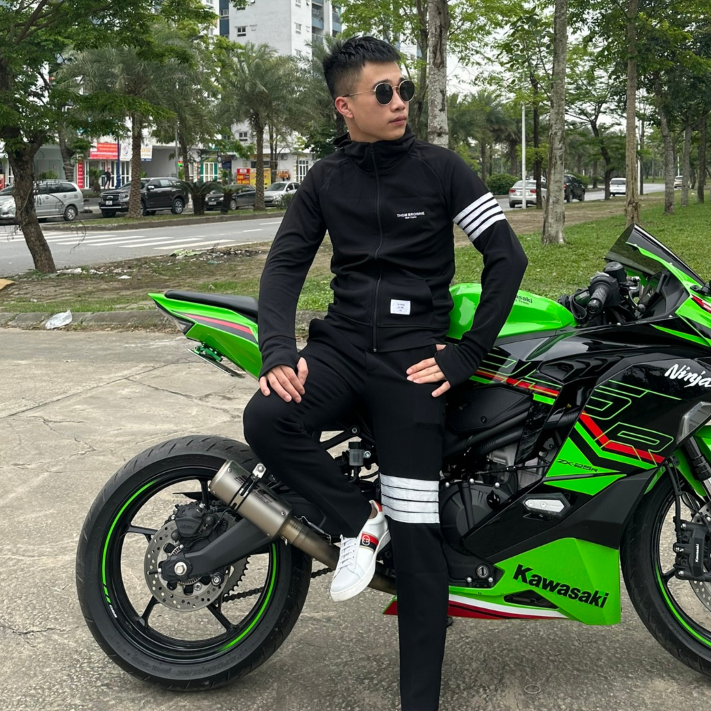 Áo chống nắng nam phối sọc vải thun co dãn thông hơi chống tia UV-AONANGHA02