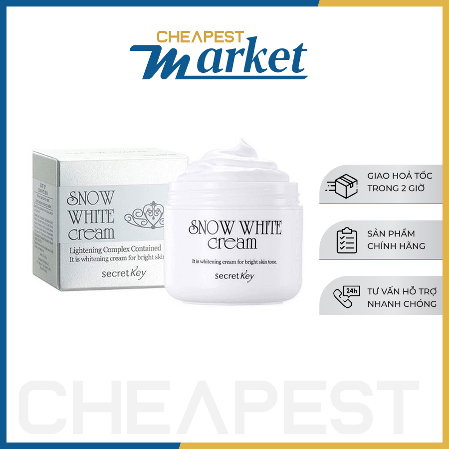 Kem Nâng Tông Dưỡng Trắng Da Secret Key Snow White Cream 50g
